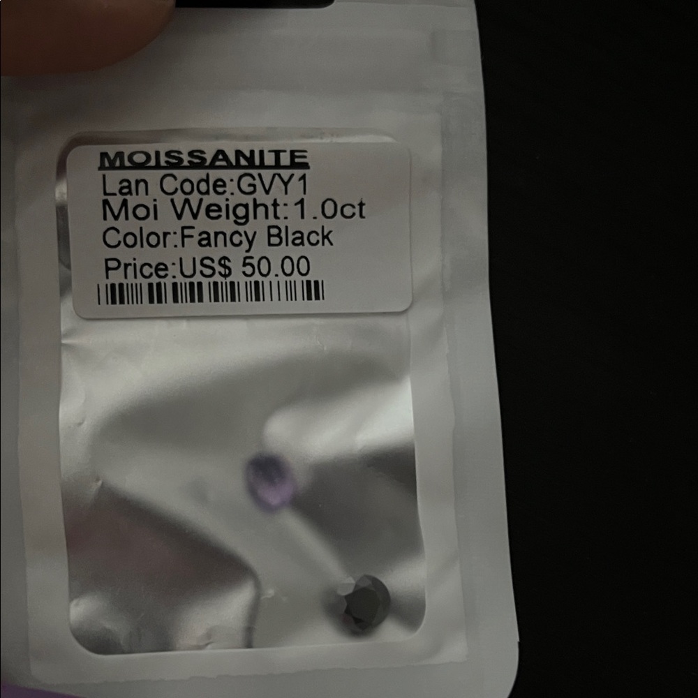 Moissanite Fancy Black Stone